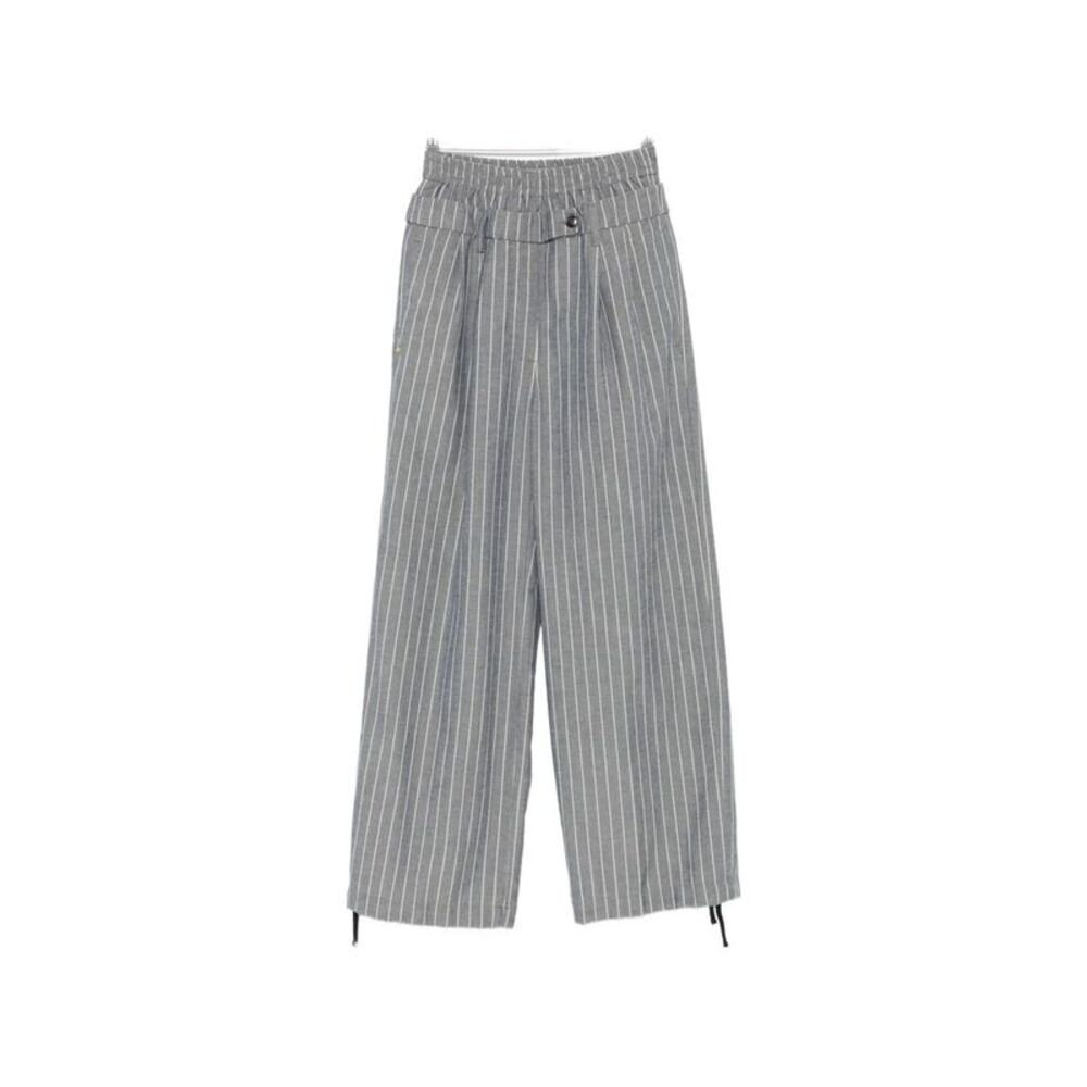White Sand Women Linen Blend Trousers